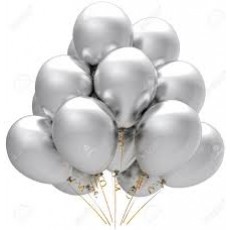 Balloons latex silver x10